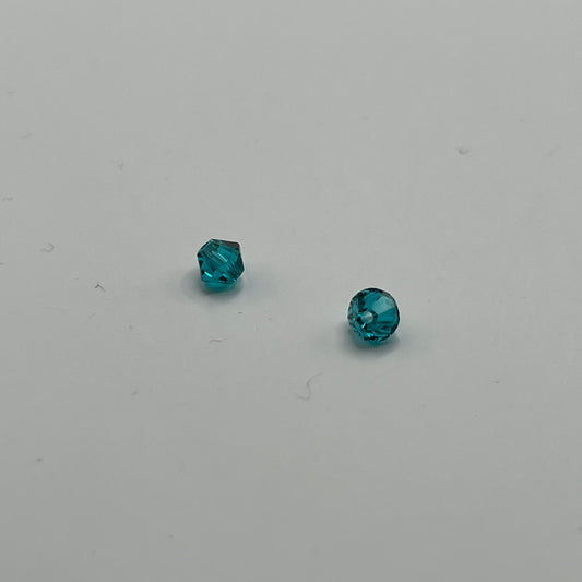 Swarovski 4MM Bicones - Blue Zircon (12pcs)