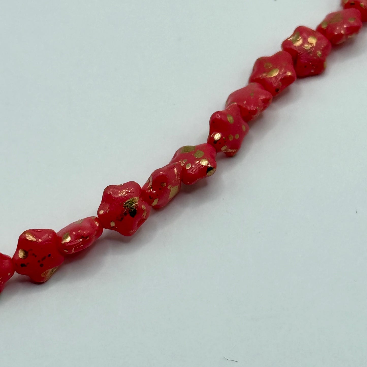 Czech Glass - Pink Stars (20pcs)