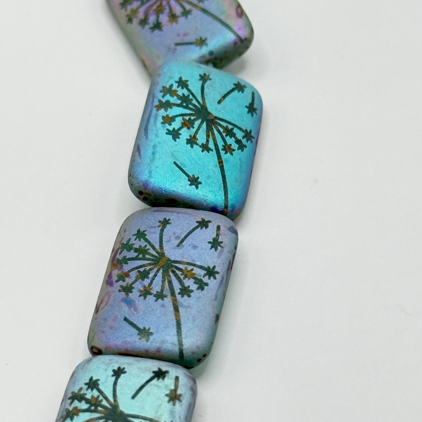 Czech Glass - Dandelion Beads (6pcs)