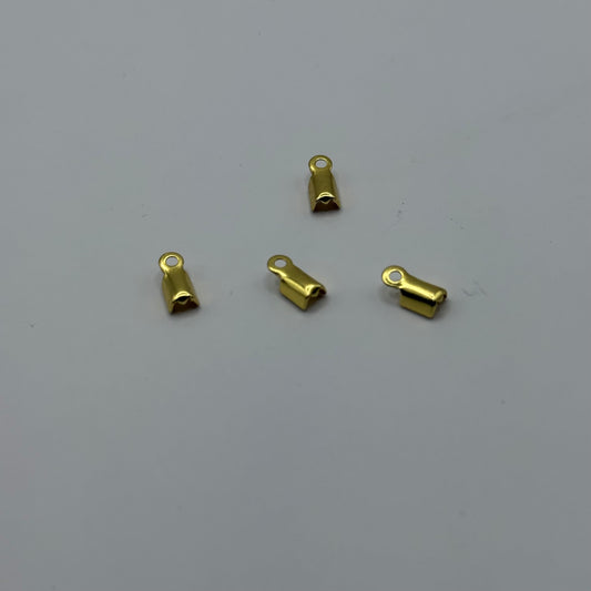 Fold Over Crimp - Gold - 9x4mm - (2pcs)