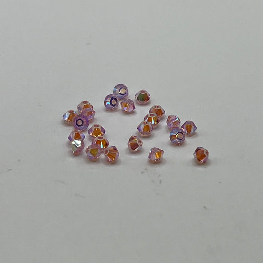 Swarovski 3MM Bicones - Light Rose AB2X (24pcs)