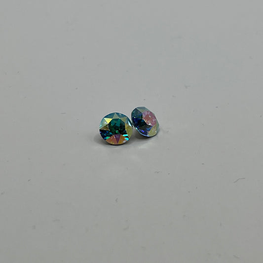 Swarovski 8MM Xirius Chaton A1088 - Aqua Transmission (4pcs)