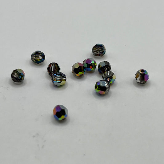 Swarovski 4MM Round Faceted A5000 - Crystal Medium Vitrail (12pcs)