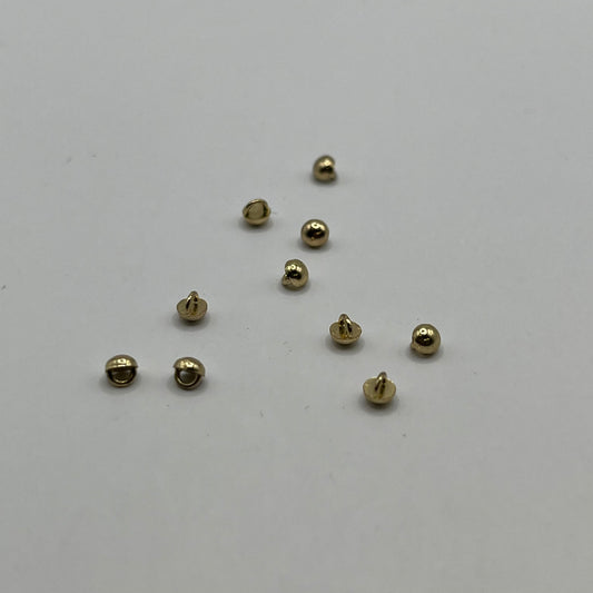 Crystalett Stud Buttons - Gold (10pcs)