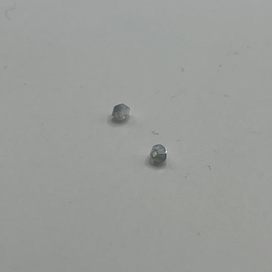 Swarovski 3MM Bicones - White Opal Blue Shade (24pcs)