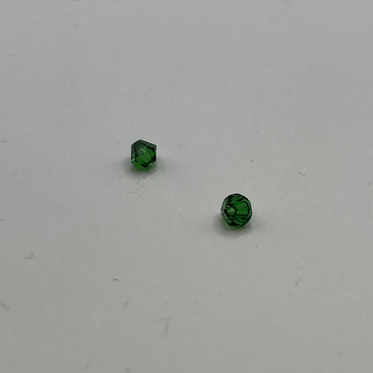 Swarovski 4MM Bicones - Dark Moss Green (12pcs)