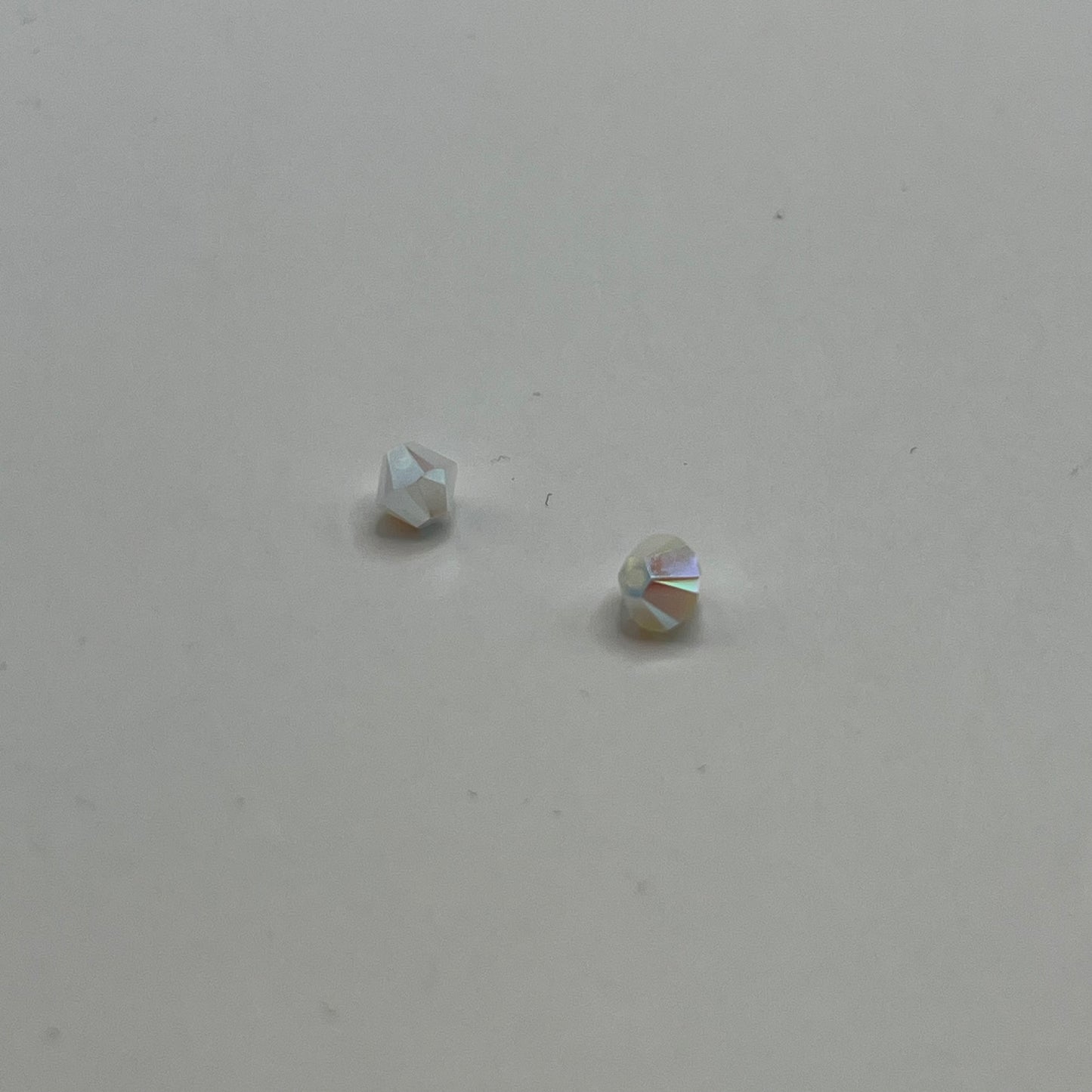 Swarovski 4MM Bicones - White Alabaster AB2X (12pcs)