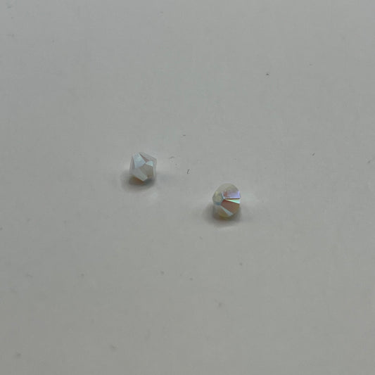 Swarovski 4MM Bicones - White Alabaster AB2X (12pcs)