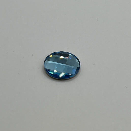 Swarovski 14MM Chessboard Circle Aquamarine  - Bag 2
