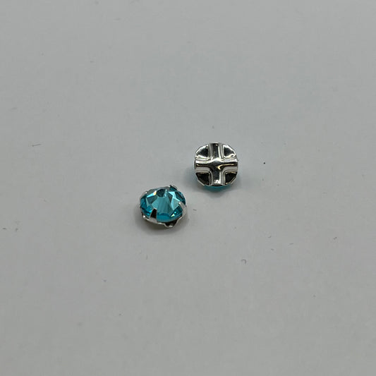 Swarovski 6MM Sew-On Rose Montees A53103 30SS - Light Turquoise (8pcs)