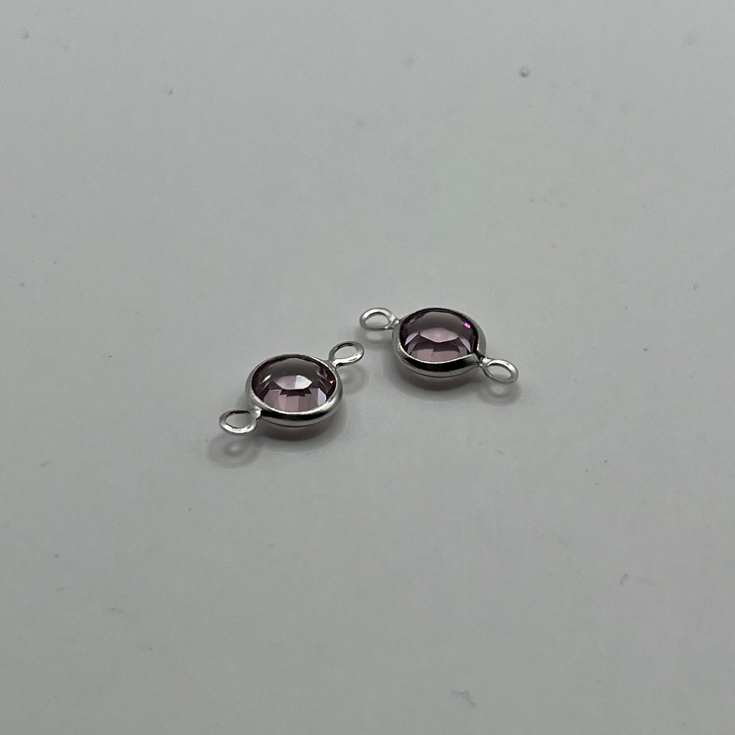 Swarovski Daisy Connector Double Loop SS29 - Light Amethyst (2pcs)