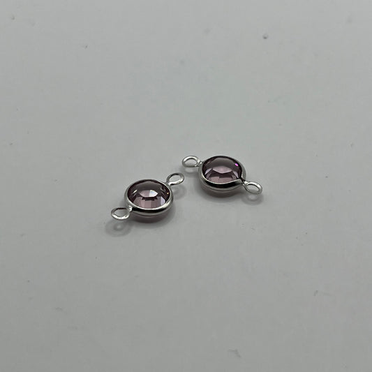 Swarovski Daisy Connector Double Loop SS29 - Light Amethyst (2pcs)