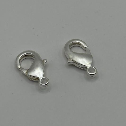 Lobster Clasp - Brushed Silver (2pcs)