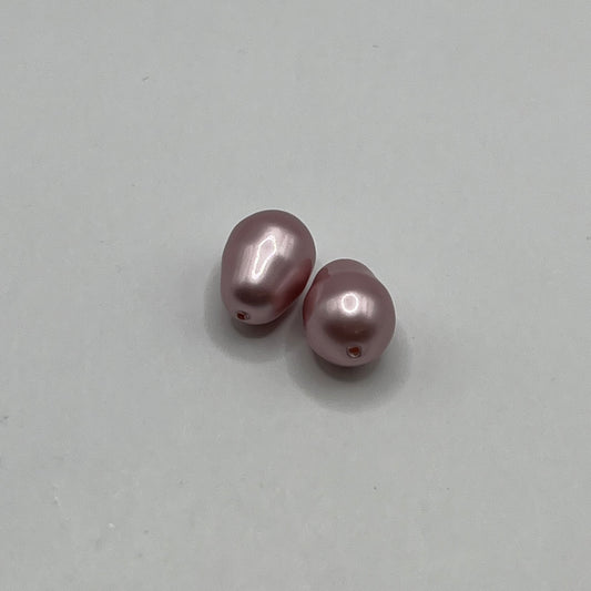 Swarovski 11x8MM Pear Pearls A5821 - Powder Rose (2pcs)