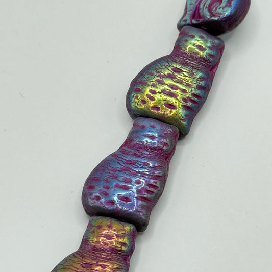 Czech Glass - Purple Cat (8pcs)