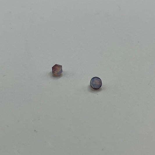 Swarovski 4MM Bicones - White Opal Antique Pink (12pcs)