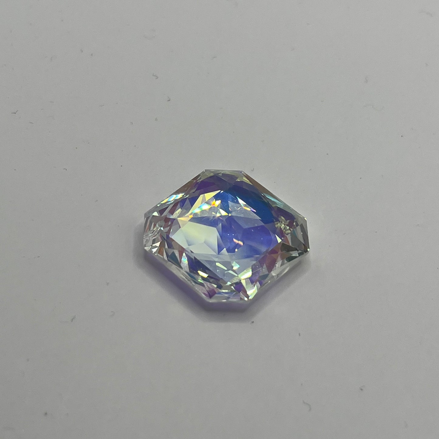 Swarovski 25X20MM Vintage Square Corner Drilled Pendant - Crystal AB