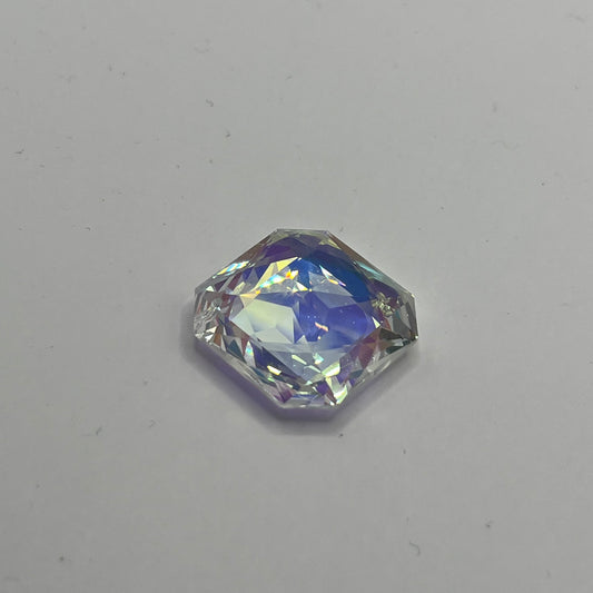 Swarovski 25X20MM Vintage Square Corner Drilled Pendant - Crystal AB
