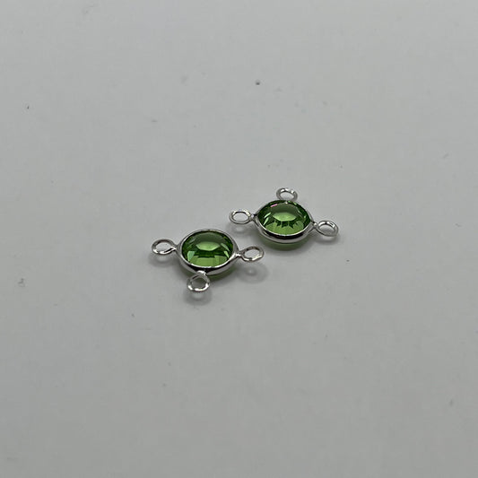Swarovski Daisy Triple Loop Connector SS29 - Peridot (2pcs)