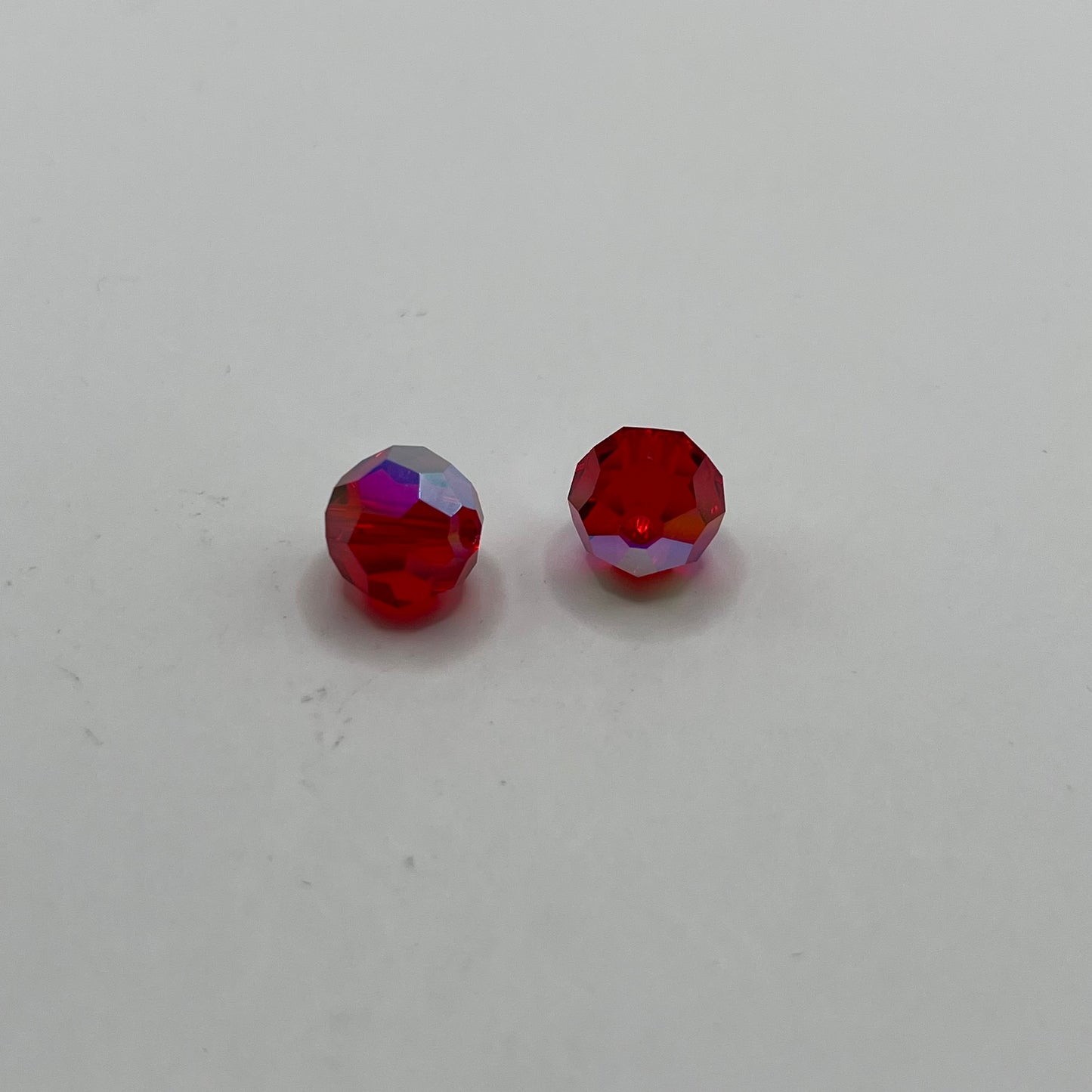 Swarovski 10MM Round Faceted A5000 - Light Siam AB (12pcs)