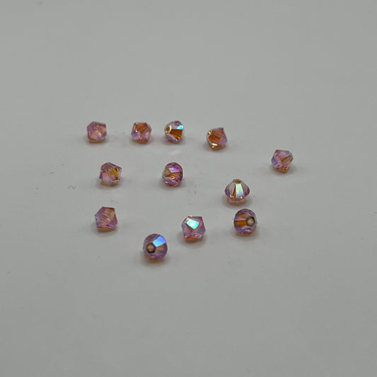 Swarovski 4MM Bicones - Rose Peach AB2X (12pcs)