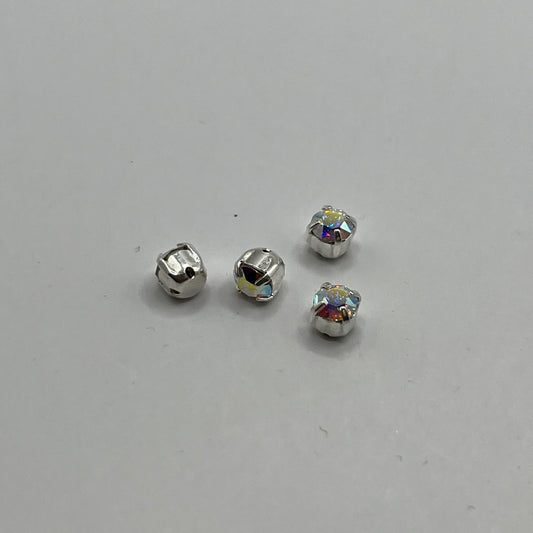 Swarovski 4MM Chaton Sew On Montee 18SS - Crystal AB (8pcs)
