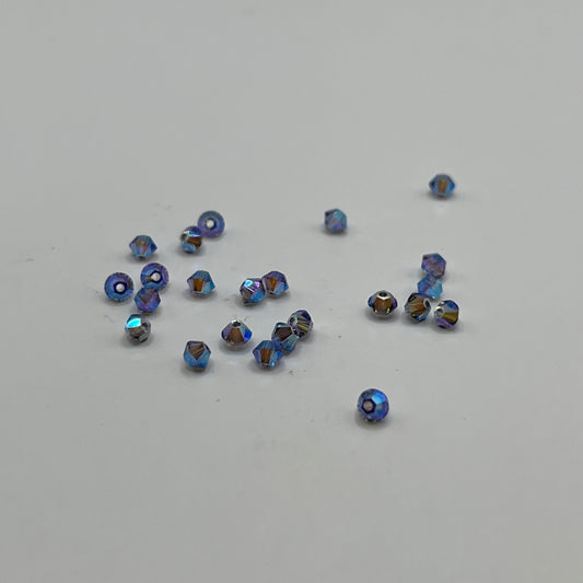 Swarovski 3MM Bicones - Tanzanite AB2X (24pcs)