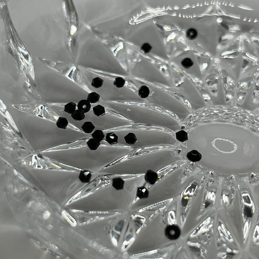 Swarovski 2.5MM Bicones - Jet (24pcs)