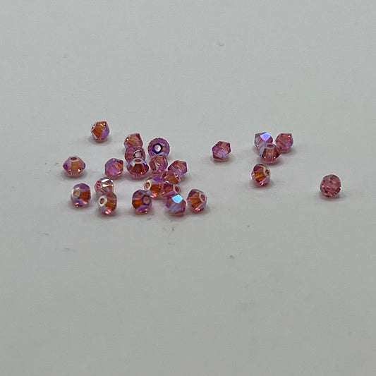 Swarovski 3MM Bicones - Rose AB2X (24pcs)