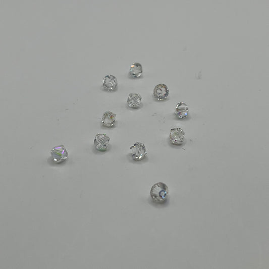Swarovski 4MM Bicones - Crystal Transmission (12pcs)