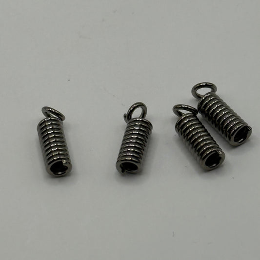 Coil Crimp  - Gun Metal 10x4mm (4pcs)