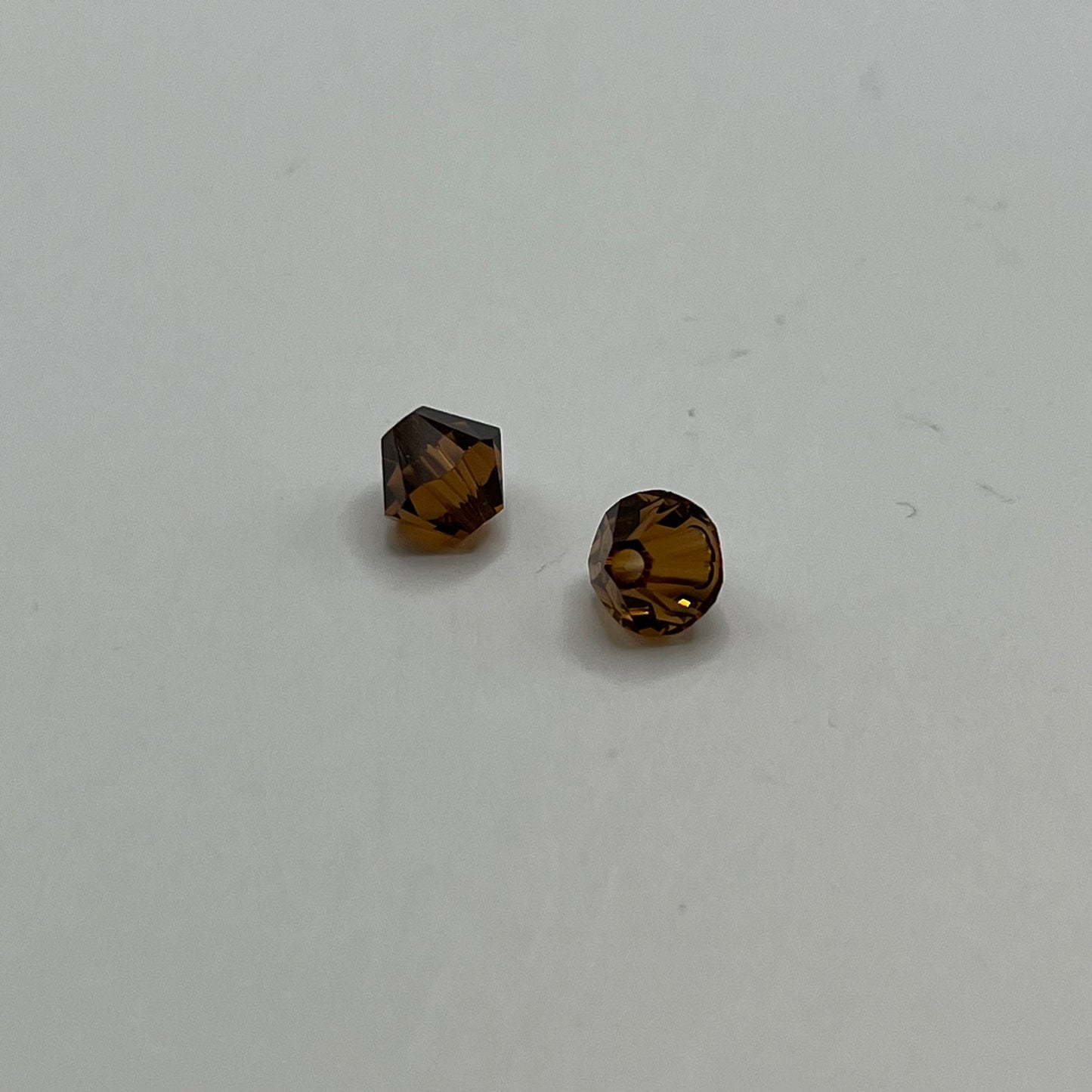 Swarovski 6MM Bicones - Smoked Topaz (12pcs)
