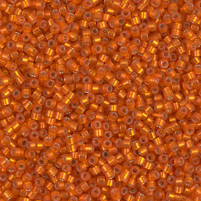DB0682 - Semi Matte Silver-Lined Orange Dyed - 11/0