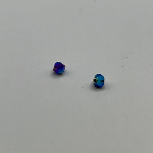 Swarovski 4MM Bicones - Dark Indigo AB2X (12pcs)