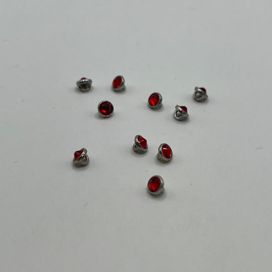 Swarovski 3MM Crystaletts - Light Siam / Silver Rhodium (10pcs)