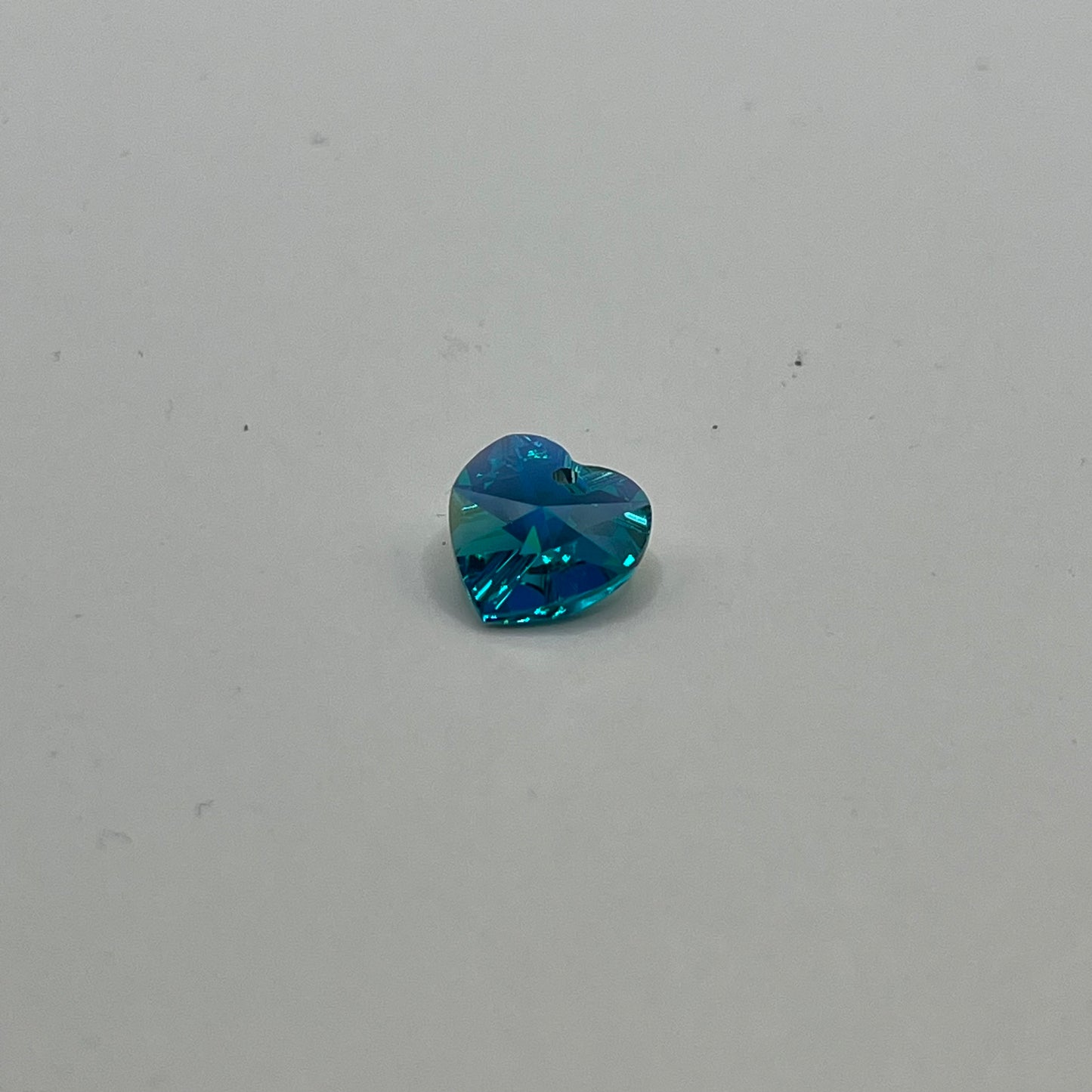 Swarovski 10MM Heart Pendant A6228 - Blue Zircon AB (4pcs)