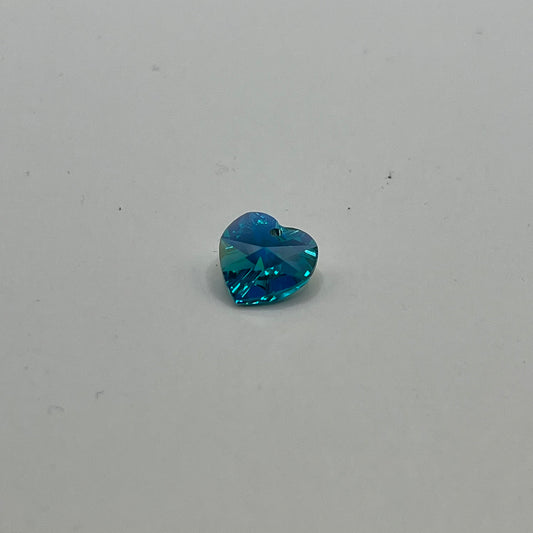 Swarovski 10MM Heart Pendant A6228 - Blue Zircon AB (4pcs)