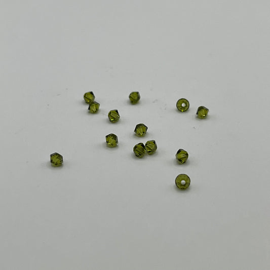 Swarovski 3MM Bicones - Olivine (24pcs)