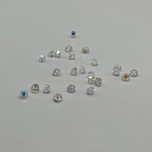 Swarovski 3MM Bicones - Crystal AB (24pcs)