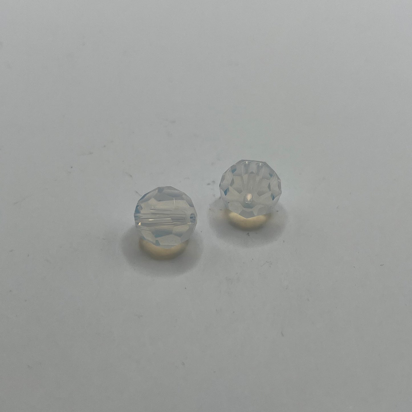 Swarovski 10MM Round Faceted A5000 - White Opal (12pcs)