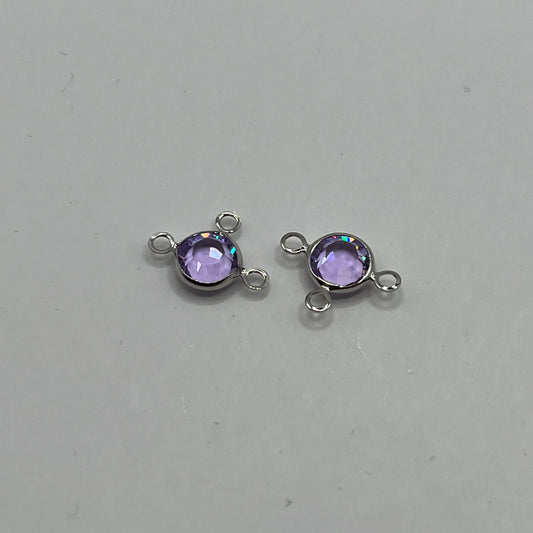 Swarovski Daisy Triple Loop Connector SS29 - Violet (2pcs)