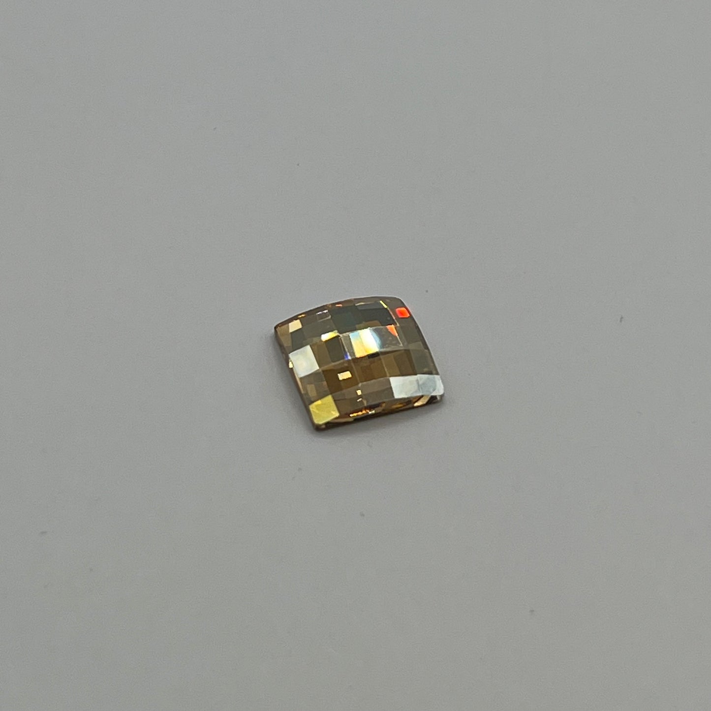 Swarovski 10MM Chessboard  Square Foiled Golden Shadow