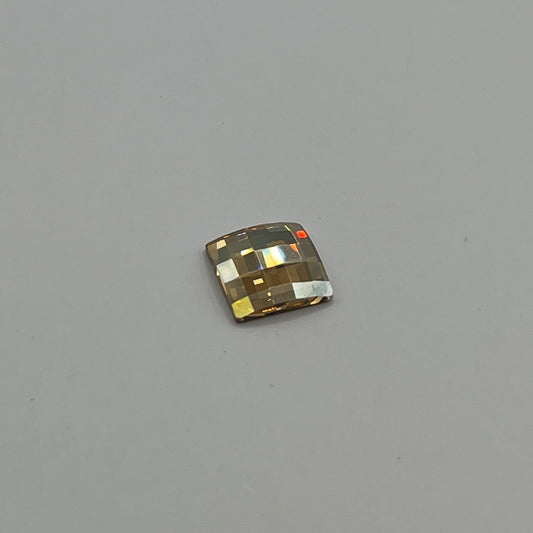 Swarovski 10MM Chessboard  Square Foiled Golden Shadow