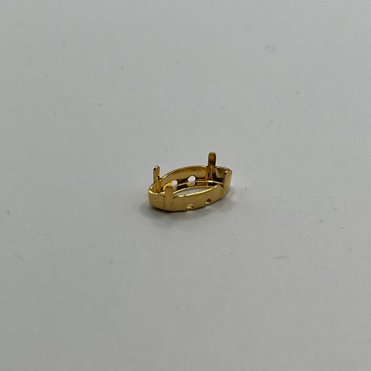 Swarovski 15x7MM Navette Setting A4228 - Gold Plated