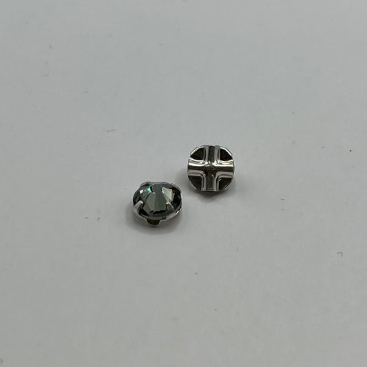 Swarovski 6MM Sew-On Rose Montees A53103 30ss - Black Diamond (8pcs)