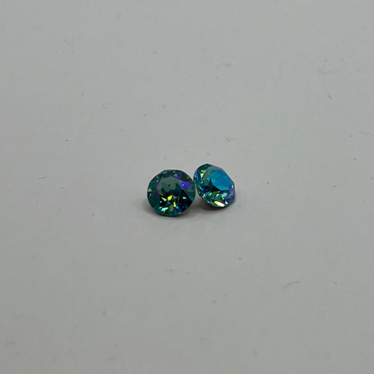 Swarovski 8MM Xirius Chaton A1088 - Light Turquoise / Glacier Blue (4pcs)