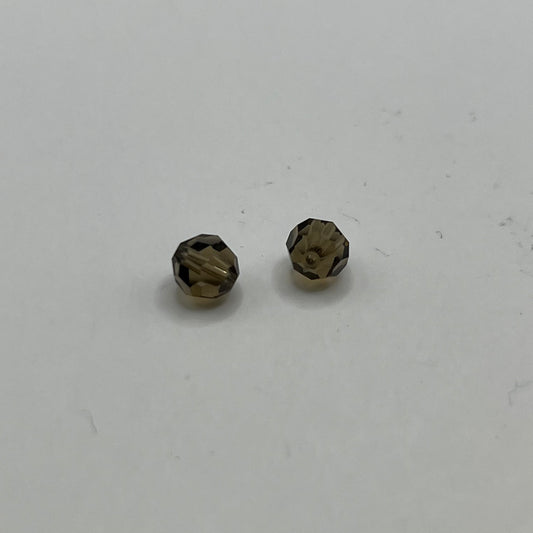 Swarovski 6MM Round Faceted A5000 - Smoky Quartz (12pcs)