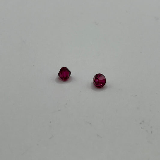 Swarovski 4MM Bicones - Ruby (12pcs)