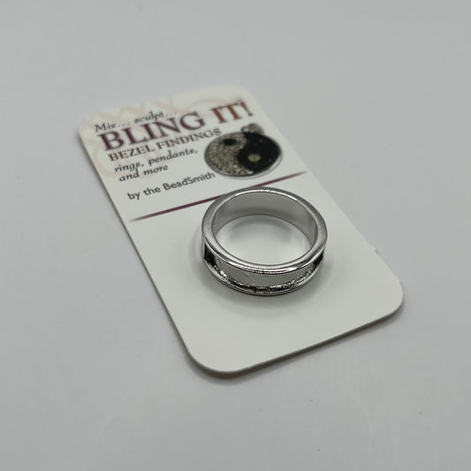 BeadSmith Bling It! Thin Bezel Finding Ring - Size 9