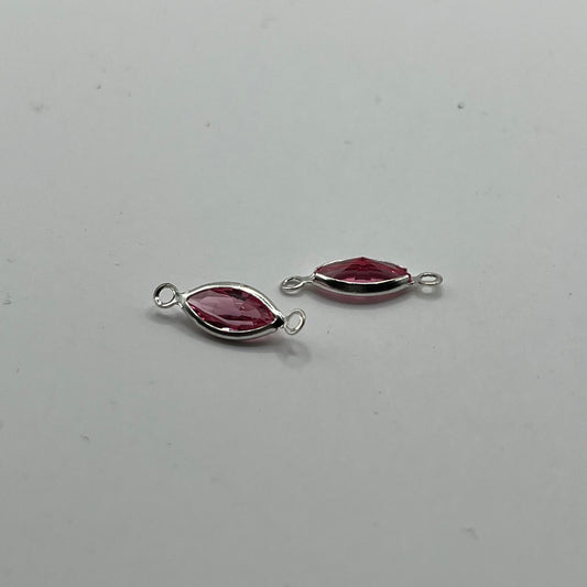 Swarovski 10x5MM Oval Double Loop Connector - Rose (2pcs)